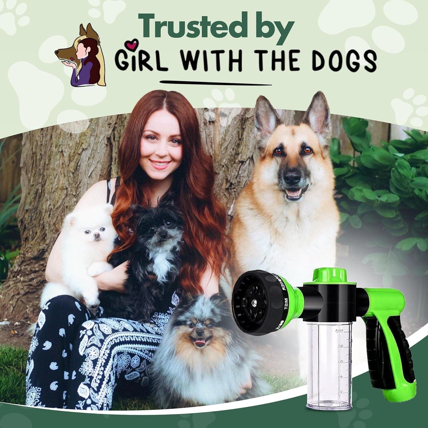 Soap & Shampoo Dispenser for Pet Wash and Garden Hose Sprayer Nozzle