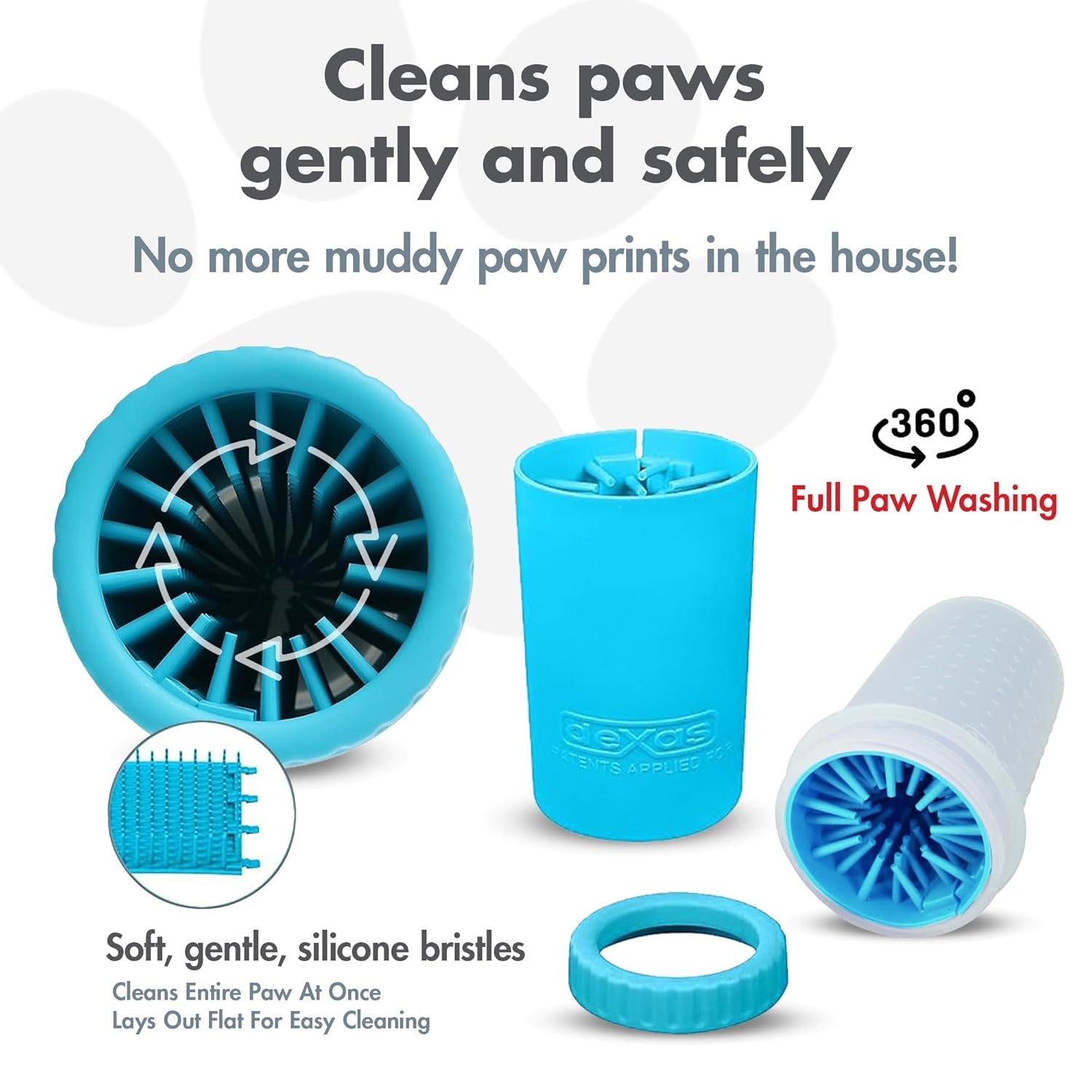 Mudbuster Portable Dog Paw Cleaner, Medium, Blue - Premium Quality Pet Supplies and Accessories